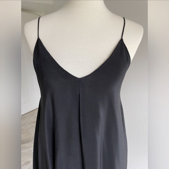 Stella Jamie black and white silk satin midi dress. Size M. - Picture 3 of 4